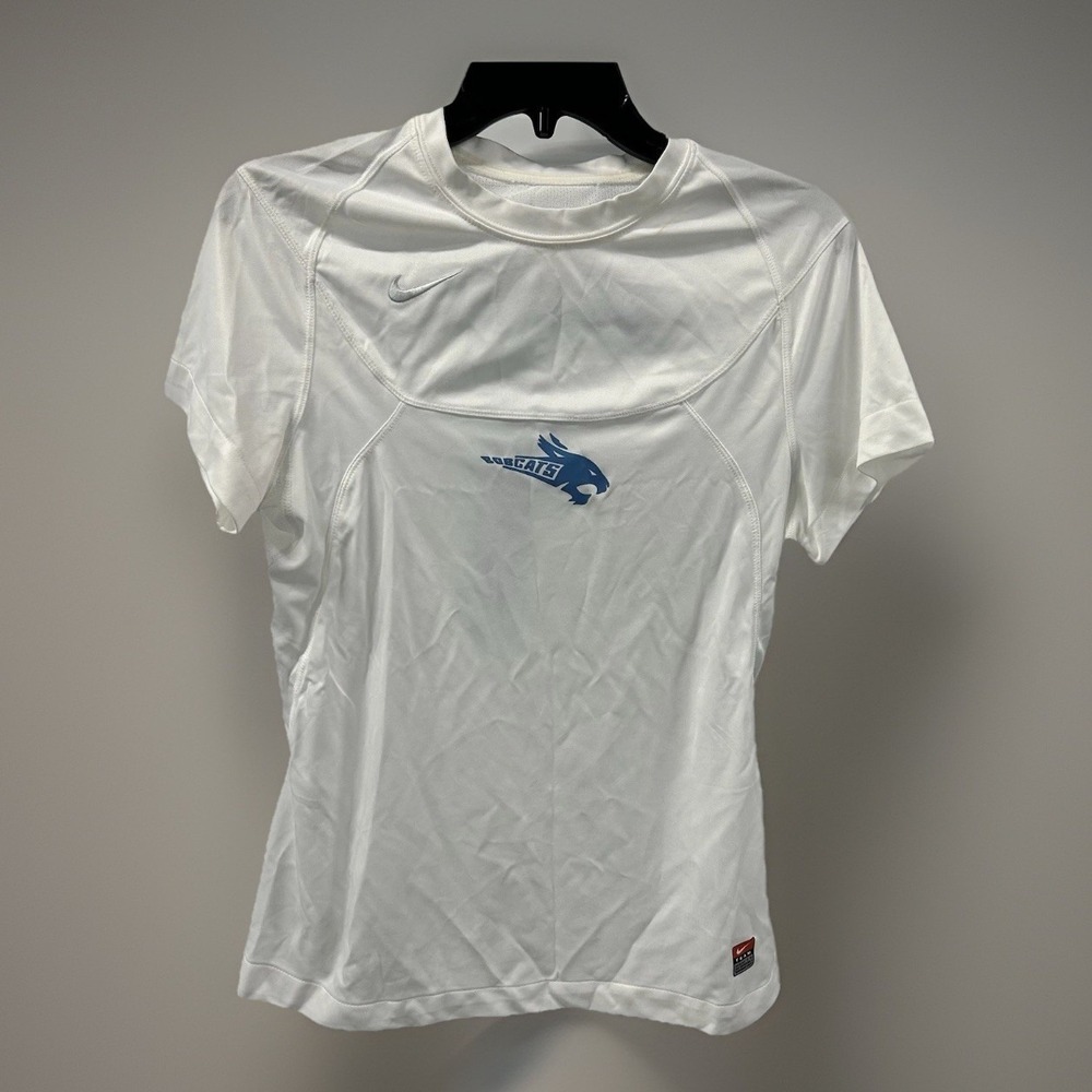 Nike T Shirt Drifit Womens Medium Bobcats Cheerleading Active Workout Training